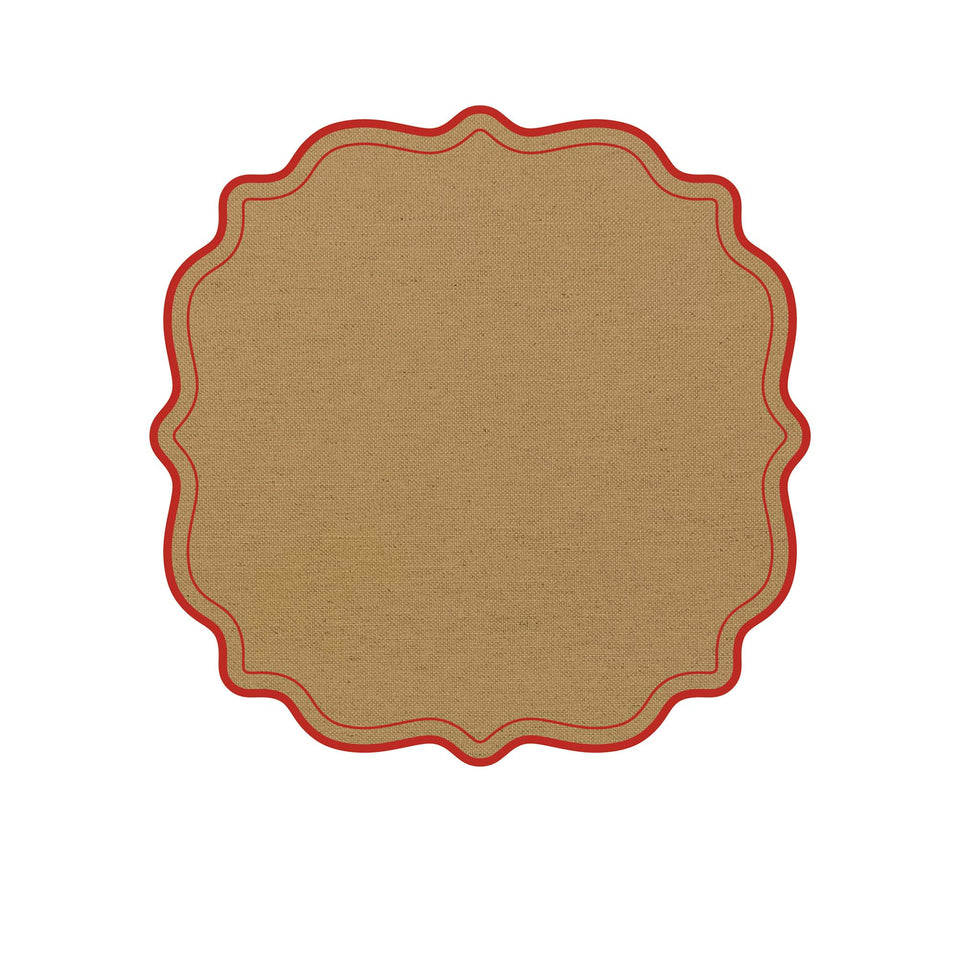 Placemat scalloped frames