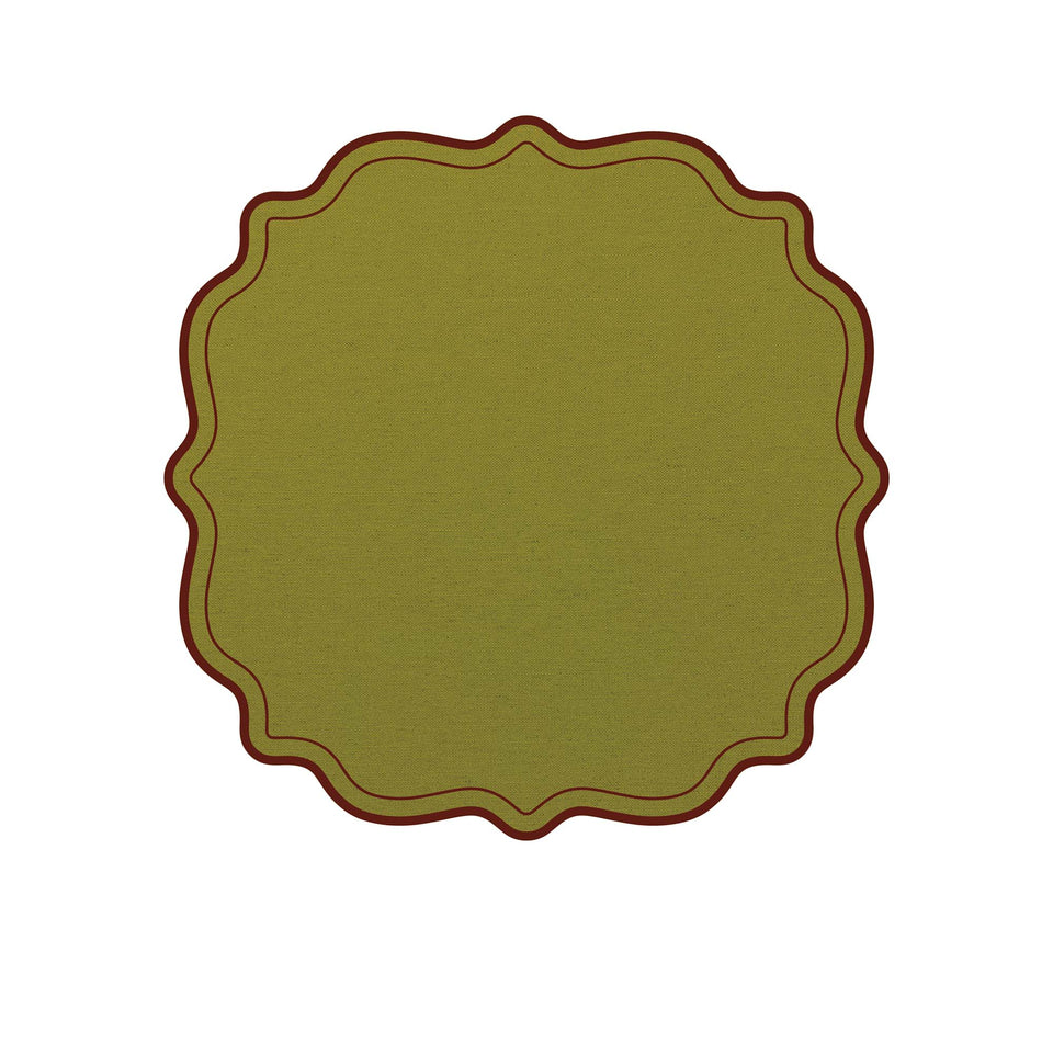 Placemat scalloped frames